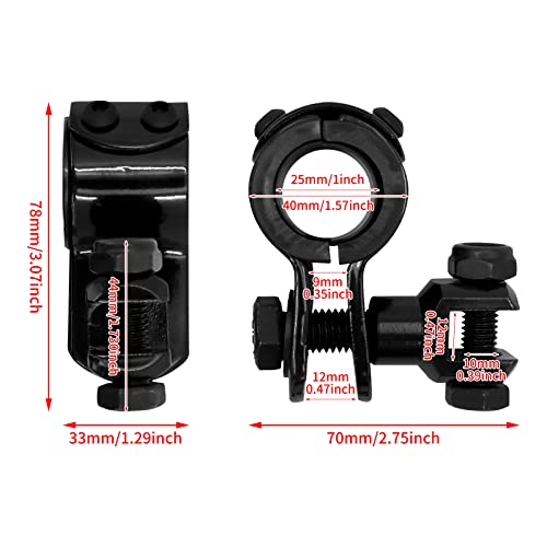 Hdbubalus Highway Pegs Mount Kit Foot Peg Clamps For 1-1/4" Engine Guards Fit For Harley Electra Road King Street Glide Black #TOP2