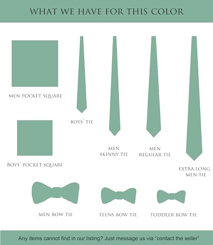 Image of Boy's Solid Tie with Pocket Square Set, Regular Necktie for Children and Kids, Self-Tied