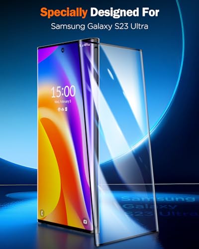 Image of LK 2 Pack for Samsung Galaxy S23 Ultra Screen Protector Flexible Tempered Glass[GAME-CHANGER][12FT Military Grade Shatterproof] Bubble-Free Film for Cell Phone s23 Ultra, Speakerphones