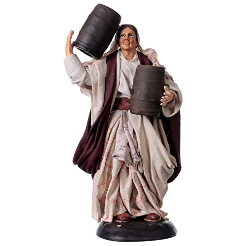  Holyart Vecchia con Botte 18 cm presepe Napoletano
