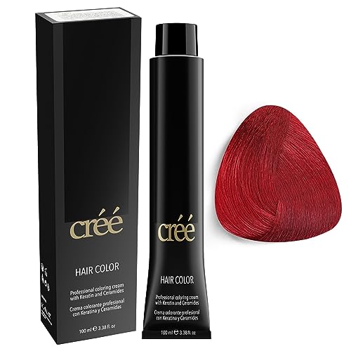 Cree Professional 7.66 - Intense Red Blond Permanent Hair Color - Long Lasting, Rich Vibrant - Gray Coverage 100ml - 3.4 fl.oz.