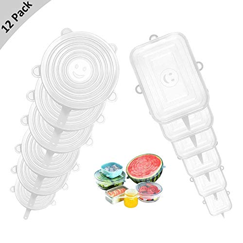 Gxhong Coperchi in Silicone Elastici,12 Pezzi di