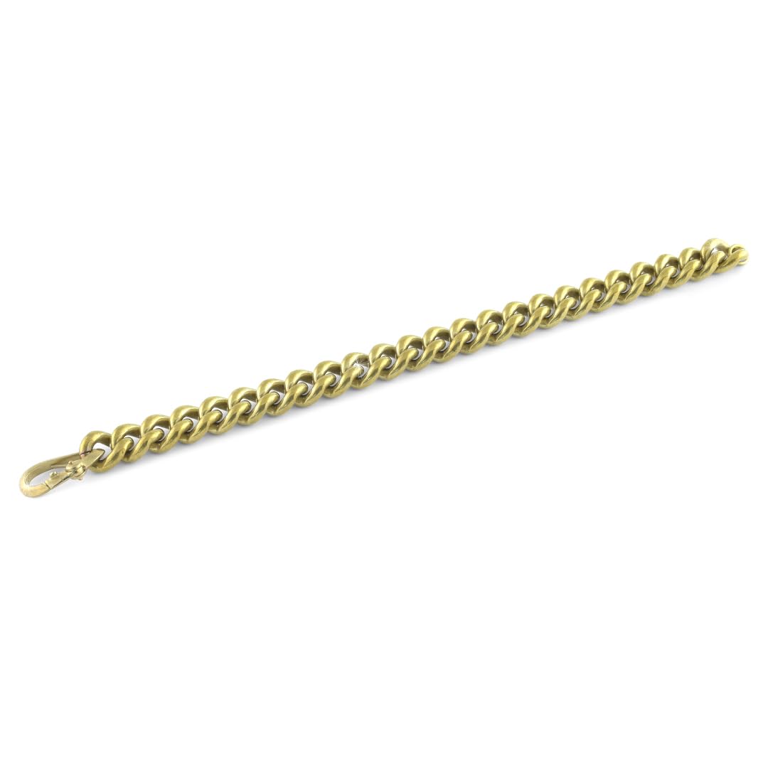 UNOAERRE Bracciale da Donna in Bronzo Dorato, Catena Maglia Grumetta