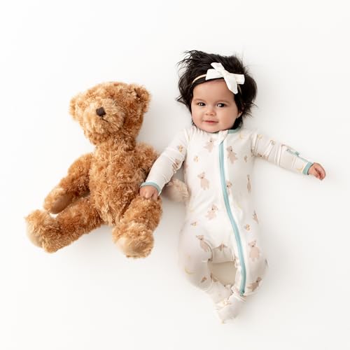 Image of Bamboo Little Soft Baby Footie Pajamas, Baby Clothes, Newborn Sleepers, 95% Viscose and 5% Spandex, 0-24 Months
