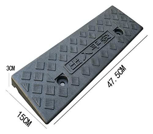 Rampas pequeñas, tapete para escalones y bordillos, rampa portátil antideslizante para silla de ruedas, altura: 3CM / 5CM, color: Negro y amarillo, tamaño: 47.5 * 15 * 3CM miniatura 2