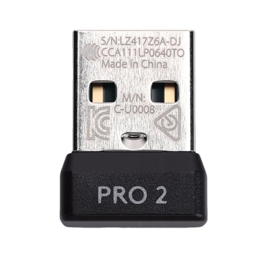 Receptor USB para Mouse PRO 2, Dongle de emparejamiento automático con tecnología inalámbrica Lightspeed, latencia baja estable para gaming
