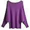 EDSTAR Maglione Donna A Maniche Pipistrello - Verde, Scollo A Barca, Taglia Unica (Adatta 6-14 US) - 2