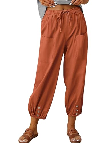 Pantalon sarouel d'été léger et fluide avec poches latérales