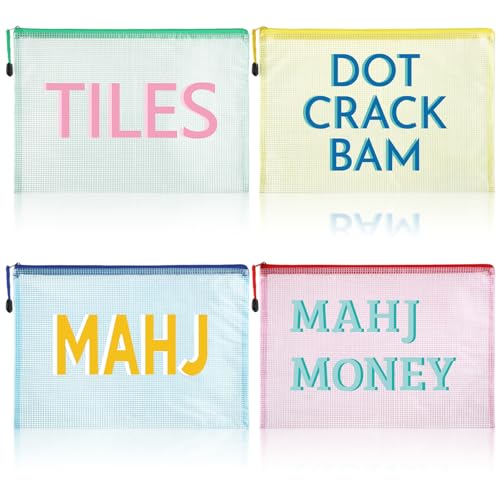 Set de 4 Bolsas para Fichas Mahjong 34.5 x 24.5 cm
