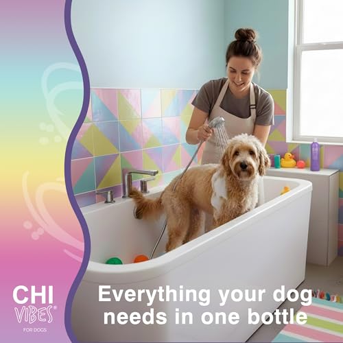CHI Vibes, Dog Shampoo & Conditioner, 5-in-1, Deodorizing, 12 fl oz | Cleanses, detangles, moisturizes, and helps de-shed; vegan, paraben-free, gluten-free formula made in USA, flip-cap bottle - image 6