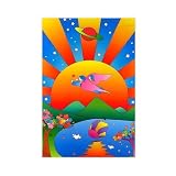 BMtyDG Peter Max Color Art Canvas Poster Wall Art Prints Room Aesthetic Murals Bedroom And Living Decorations Unframe 12x18inch