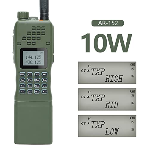 Baofeng Ar-15210W High Power Ham Radio Portable Tactical Two Way Radio Long Range Walkie Talkie 12000Mah Battery Full Kit (Green) #TOP1