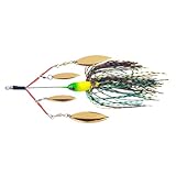 トラウトルアー, シリコンスカート付き人工餌, ひげ男の複合回転スパンコールアンチハンギングボトムルアーベイトマルチウィローリーフリードヘッドフックフェイクベイトセクインジグベイト 河川湖沼塩水淡水用アウトドアギア