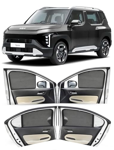 Image of Autofact Car Sunshades for Kia Syros, UV Protection, Useful Car Accessories, Custom fit Sun Shades for Side Windows, Set of 8