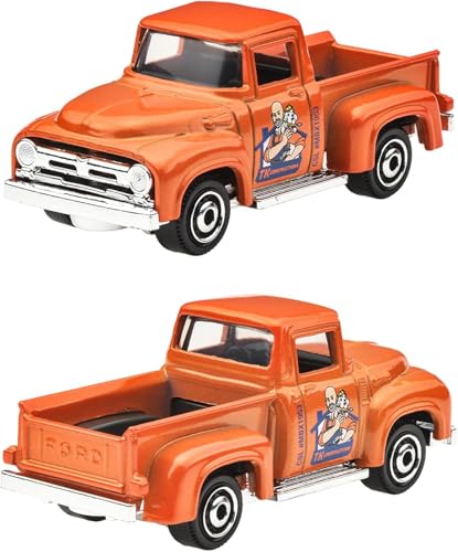 Image of Matchbox 1:64 Scale 1956 Ford F-100 Pickup TK Constructions for 3 Years & Above 02 /05 (Orange)