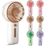 EBOOT 6 Pack Mini Portable Fans Bulk with Foldable Stand, Small Handheld Fan Battery Operated Fan in 4 Assorted Colors for Women Men Travel, Gym, Office, Wedding, Camping, Makeup