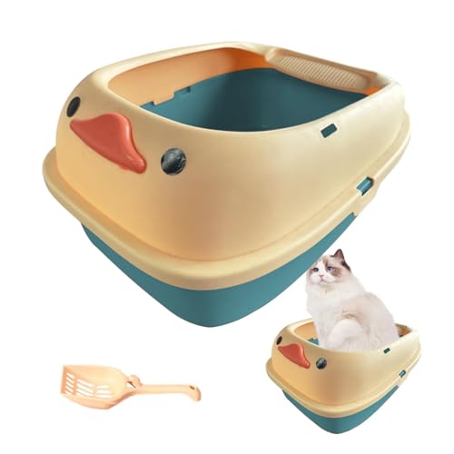 Bandeja grande para gatos duradera contenedor con marco superior reforzado 2