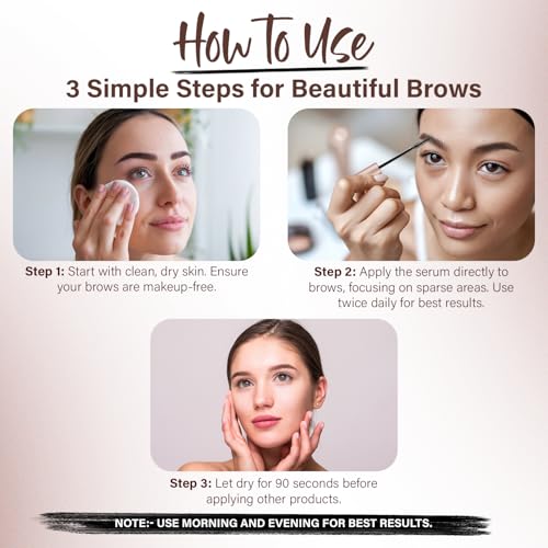 Herbishh Eyebrow Enhancing Serum, Fuller & Thicker Brows, Infused with Hydrating & Strengthening Formula, Sulfate-Free, Travel-Friendly Brow Enhancer, 0.135 fl. oz