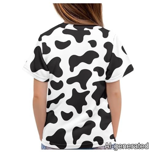 Image of Renewold Kids Novelty T-Shirt for Girls Boys Short Sleeve Crewneck Summer Tee Soft Breathable Graphic Shirt for Age 2-16