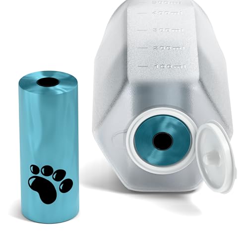 Dog Water Bottle, Portable Pet Water Bottle with Food Container & Poop Bag Dispenser - Lightweight, Leak Proof & BPA Free Dogs Drinking Bottle for Walking, Hiking & Travel (Light Blue) - Image 6