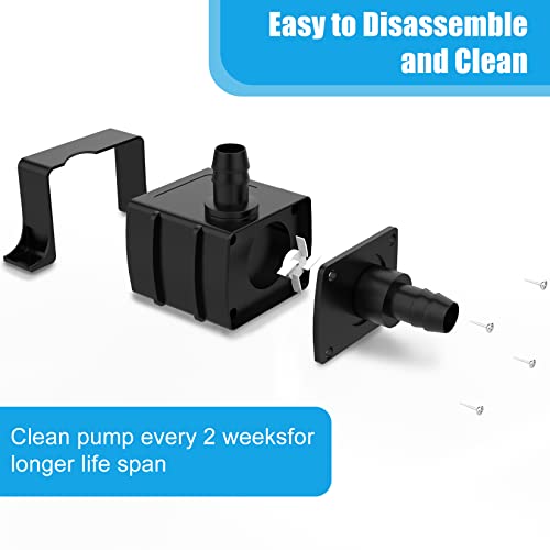 Mini Submersible Water Pump Quiet Usb Fountain Pump, Electric Brushless Fountain Pump, Powerful Water Pumps For Aquarium Fish Tank, Pond, Fountain, Hydroponics (Usb Mini Pump) #TOP3