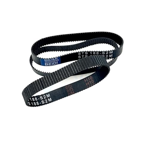 Courroie transmission boucle fermée S2M 136mm 15mm caoutchouc 68 dents