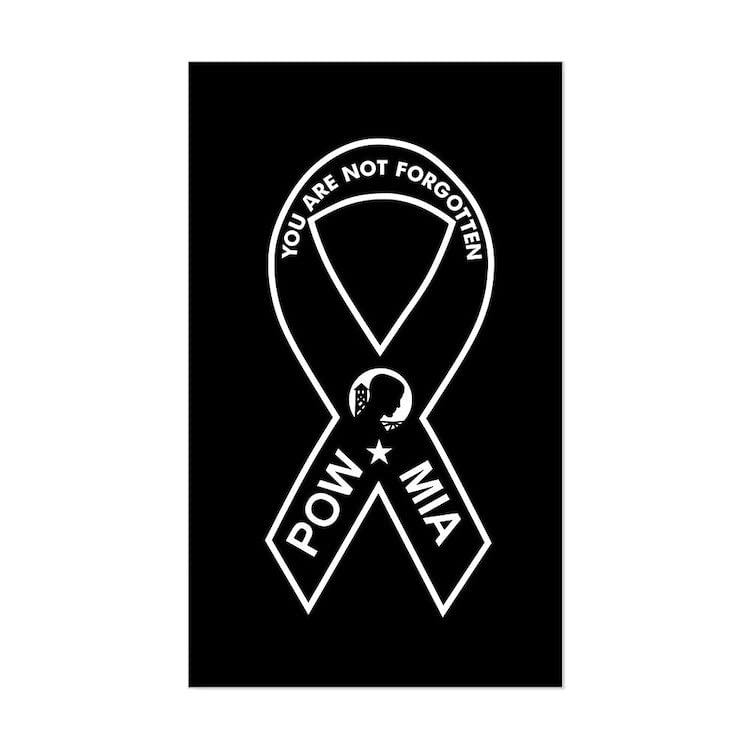 CafePress POW You are Not Forgotten Rectangle Bumper Sticker Car Decal