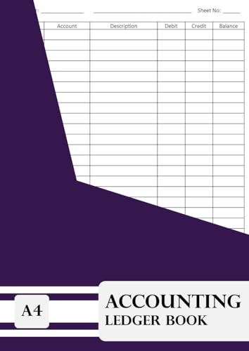 Accounting Ledger Book: **A4** Income and Expense Tracker for Bookkeeping