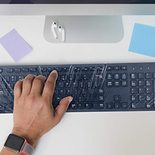 Protector universal desechable de teclado 60 piezas blanco miniatura 4