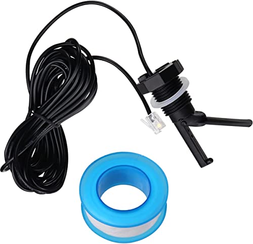 Flow Switch Assembly GLX-FLO-RP for Hayward Goldline Aquarite Salt Systems, Pool Flow Sensor Suitable for Hayward Salt Cell and Salt Chlorine Generator System, with 15-Foot Cable (Matte Black)