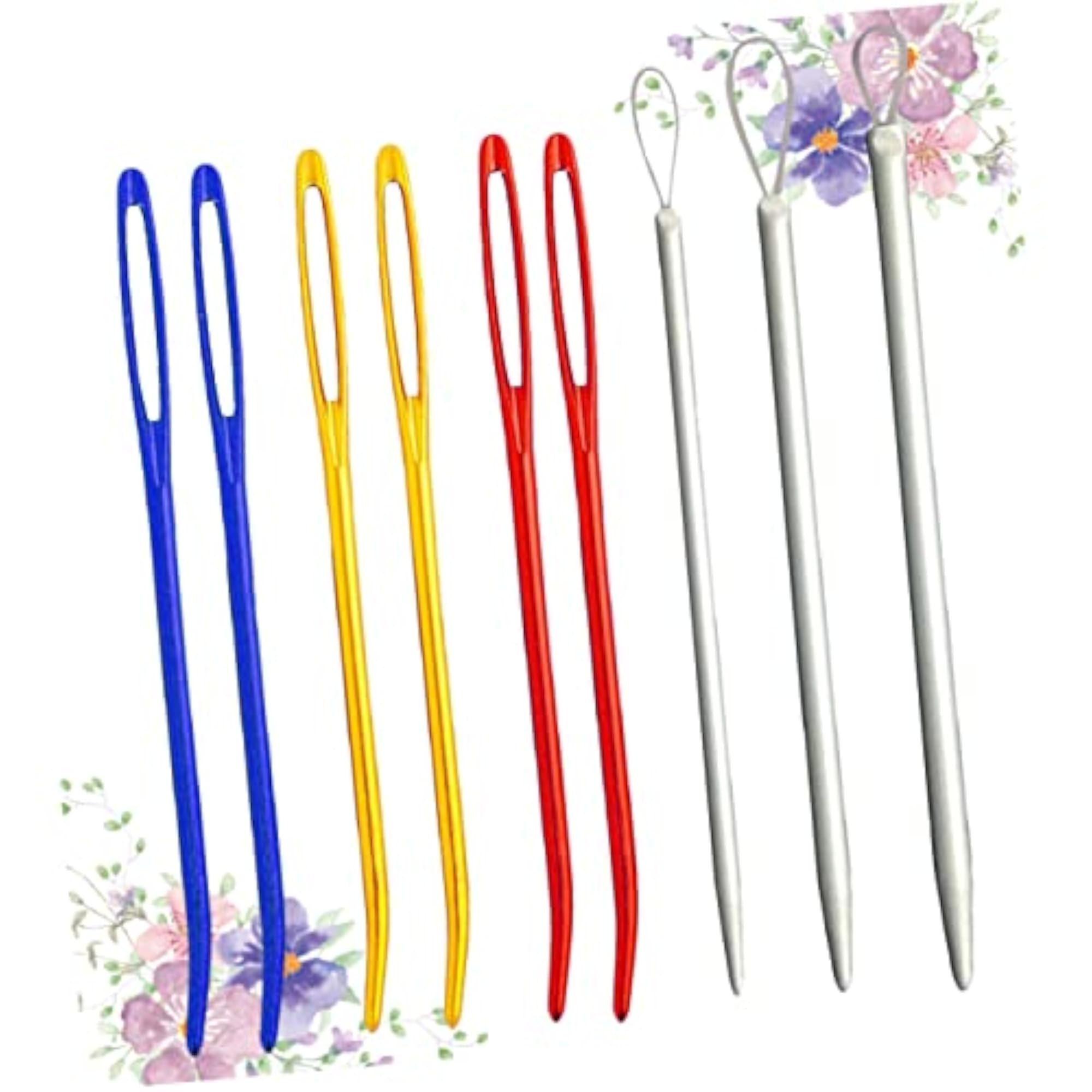 9pcs Large-Eye Bent Tapestry Needles for Easy Sewing