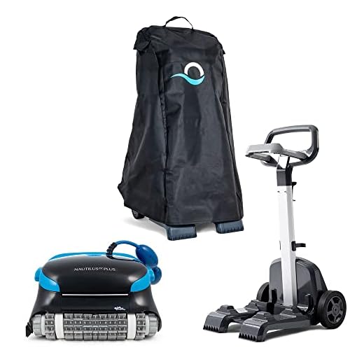 Dolphin Nautilus CC Plus Robotic Pool Vacuum Cleaner with Universal Caddy and Classic Caddy Cover, Ideal for In-Ground Swimming Pools up to 50 Feet…