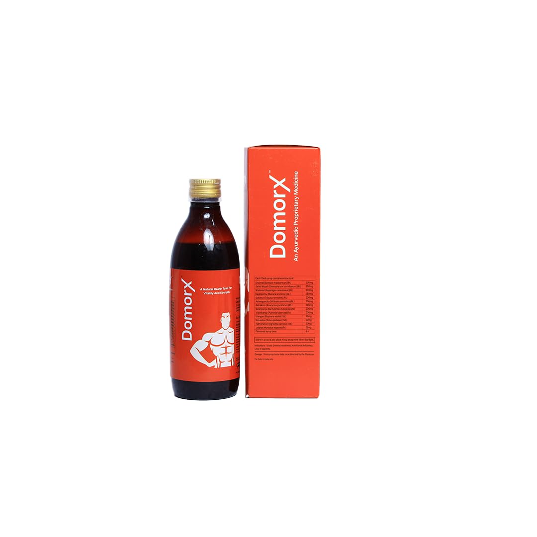 Ayurvedic Mens Tonic | Domorx Syrup (300 ml) | Energy, Stamina & Vitality For Mens | Herbal Formula - Safed Musali, Shatavari, Gokshur, Ashwagnada, and Semal (B0D3YZXXH1) Amazon Price History, Amazon Price Tracker