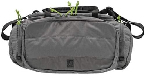 Range Bag, Gray with Lime Green Zipper Pulls, 500D Cordura Nylon, 9x20x7, 1,260 Total Cubic Inches