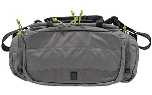 Free Shipping Over $50 Range Bag, Gray with Lime Green Zipper Pulls, 500D Cordura Nylon, 9"x20"x7", 1,260 Total Cubic Inches