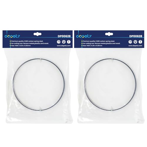 Dapetz ® 1425-millimeter (56 inches) Bandsaw Blades 6.35mm Width 10tpi Skip Blade 1/4 for Cutting Metal Wood Plastics PVC Foam Carbon Steel foam band saw. Pack of 2