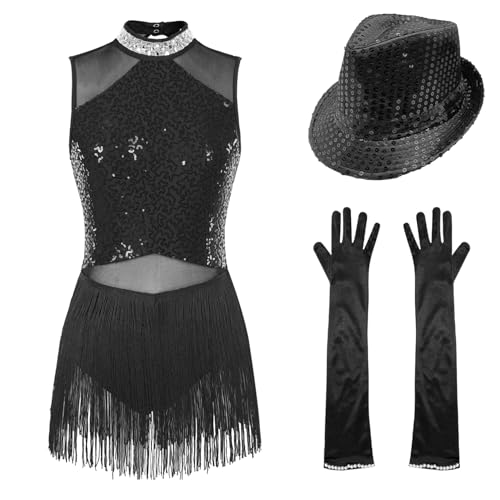 Robe salsa tango chacha femme avec franges et juste au corps