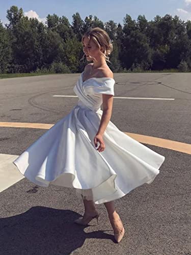 Tsbridal Women V Neck Bridesmaid Dresses Pockets Off Shoulder Wedding Party Dress4