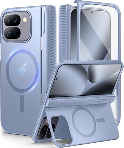TONGATE �}�O�l�b�g�� Pixel 10 Pro Fold �P�[�X�X�^���h�t���A[MagSafe�Ή�] ����Google 10Pro Fold�p�X�}�z�P�[�X �X�N���[���v���e�N�^�[���q���W�J�o�[���� Google Pixel Fold3 2025 
