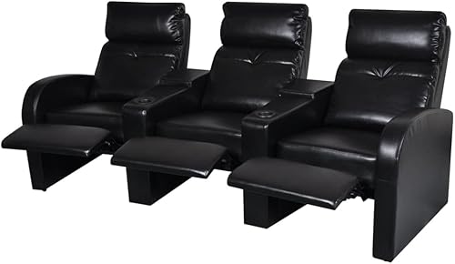 Miniatura 3 de Sofá reclinable de cine en casa de 3 plazas, silla de respaldo alto, silla de club, sillas de café, silla de escritorio de oficina, decoración del