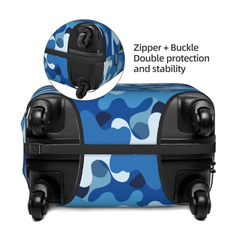 Luggage Cover Protector - Blue Sky Camo Print Fit 29-32 Inch Suitcase Covers for Luggage3