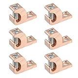 Oedema 6 Pcs Pool Bonding Lug 4-14 Wire Range Lay-in Bonding Lug Kit Dual Rated Lay-in Connector for Grounding Swimming Pools, Copper