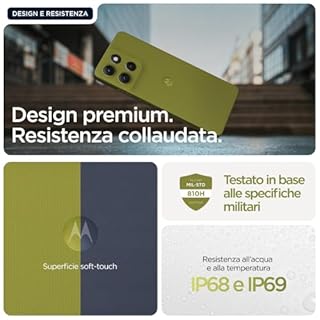 Motorola moto g86 8/256GB, Fotocamera 50MP + sensore antisfarfallio, Display 6.67" pOLED 120Hz, batteria 5200mAh, MediaTek Dimensity 7300, Android 15, Golden Cypress, g56, PANTONE Golden Cypress