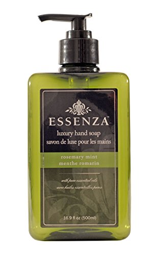 Essenza Hand Soap, Rosemary Mint, Dark Green, 16.9 Ounce