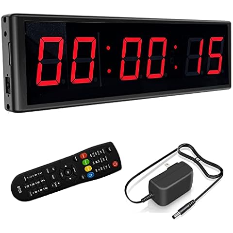 BTBSIGN LED Digital Countdown Wall Clock Fitness Timer Stopwatch for Gym (2.3inch Digital High) Cover