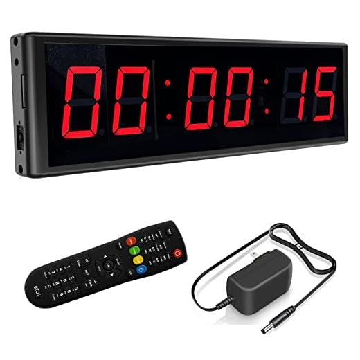 LED Digital Countdown Wall Clock Fitness Timer Stopwatch for Gym (2.3inch Digital High)