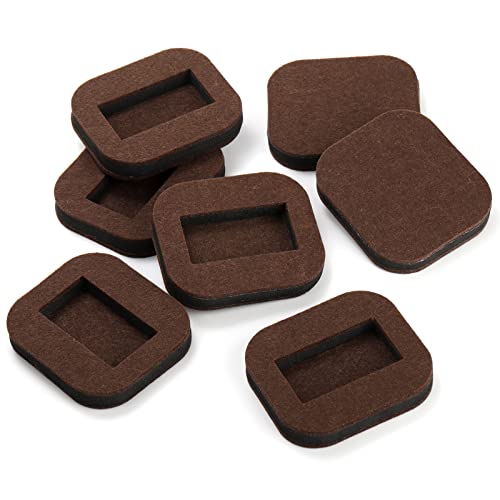 Pumtus 20 Pack Felt Furniture Cups, Anti-Sliding Bottom Caster Pads, Bed Wheel Couch Slide Stopper, Hardwood Floor Protector Fixed Standing Coasters For Carpet, Tile, Laminate Floors, Fit 2.1" X 1.2" #TOP3