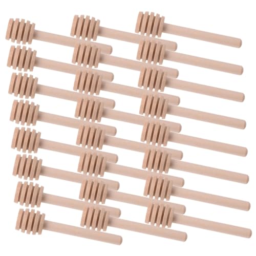 KICHOUSE 40pcs Honey Dipper Jam Honey Pot Stick Honey Spoons Home Honey Rod Honey Stirrers Stir Accessory Household Honey Stir Portable Stirring Stick Honey Stirring Rod Wooden re-usable