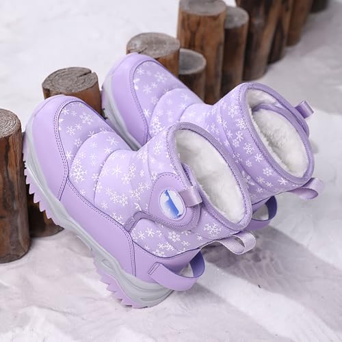 IWIHMIV Girls Winter Hiking Boots Boys Non Slip Outdoor Short Boots Comfortable Thickened Warm Comfortable Shoes3