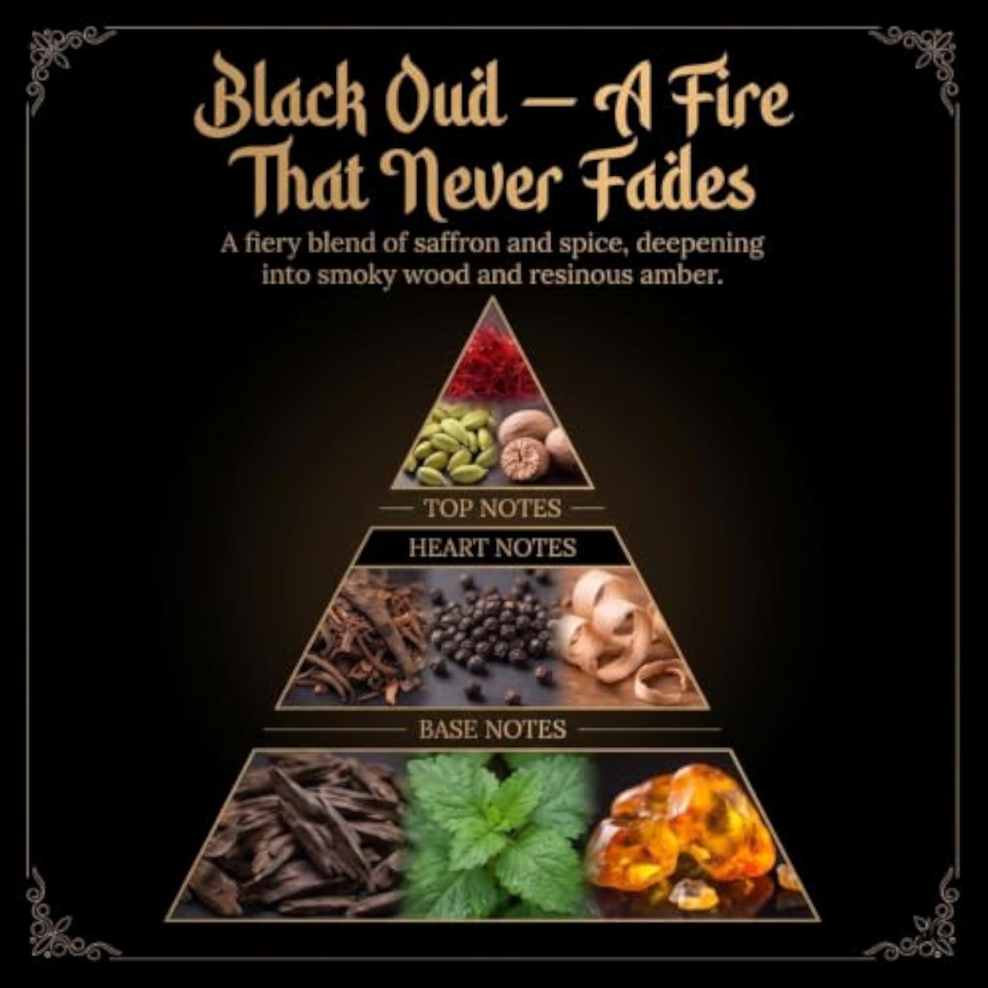 Black Oud Eau De Parfum Long Lasting Woody Scent Spray